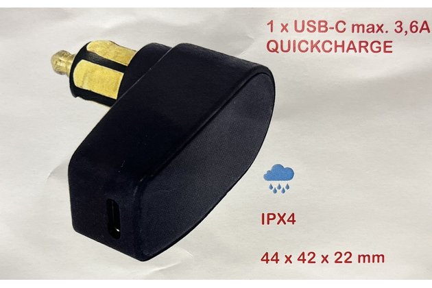 USB 19 nabíječka  USB-C, max. 3,6A