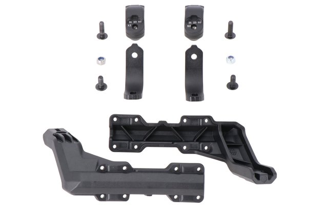 Handguard mounting kit Black. For 22-mm handlebars. 1-point attachment.